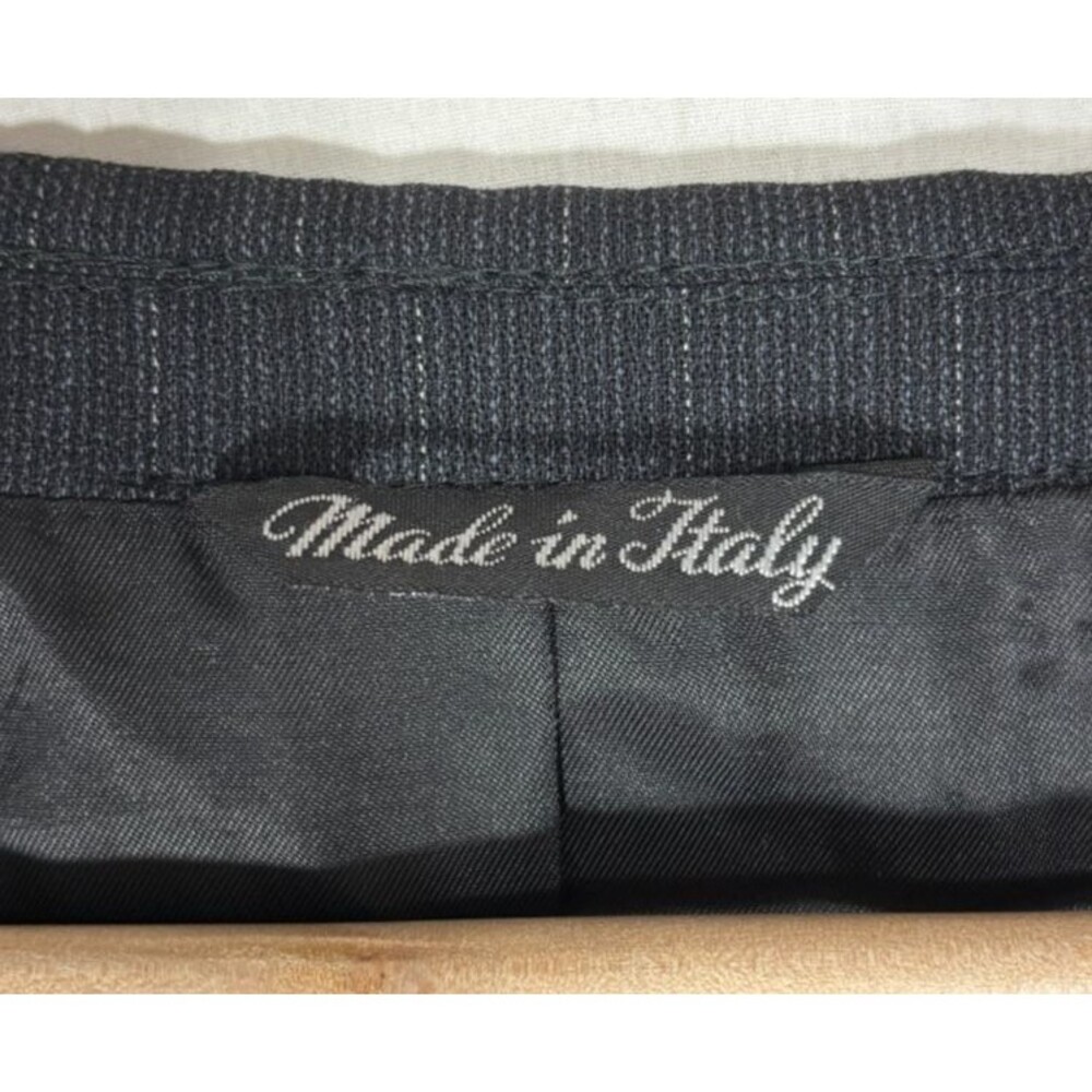 Vintage Roberto Villini Grey Wool Pinstripe Blazer 48R 3 Button Made in Italy - Picture 2 of 8